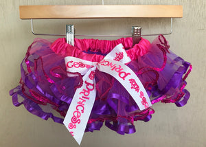 Tutu Baby - Girls Skirt - Fuchsia and Purple 4 Layer Tutu with Sequins