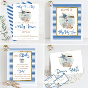 Nautical Little Sailor Baby Shower Party Package - Printable Digital Download