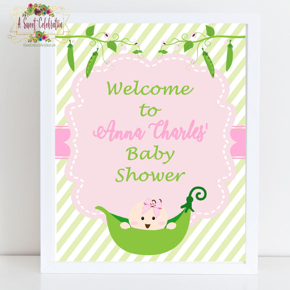 Sweet Pea Baby Shower Welcome Sign 8