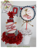 Vintage Baseball Birthday Personalized Smash Cake Party Package