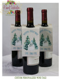 Christmas Gift Wine Tags - Red Truck Personalized Wine tags