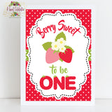 Berry Sweet Strawberry  Birthday - Personalized Printable Happy Birthday Party Package
