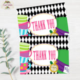 Alice's in ONE-derland Tea Party - Printable PDF Birthday Thank You - Instant Digital Download