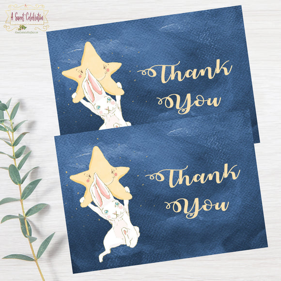 Twinkle, Twinkle Little Star Baby Shower PDF Printable Thank You - Instant Digital Download