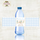Boho Baby Shower Water Bottle Label - Waterproof Self Adhesive Label