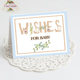 Boho Baby Shower PDF Printable Wishes for Baby - Instant Download